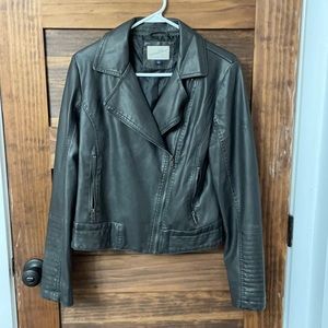 Black leather jacket